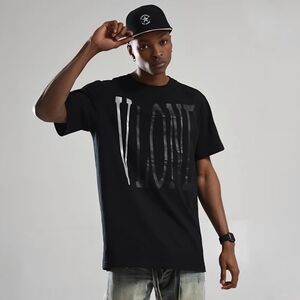 NWT VLONE Black Reflective Graphic Shortsleeve Mens T-shirt Size Medium